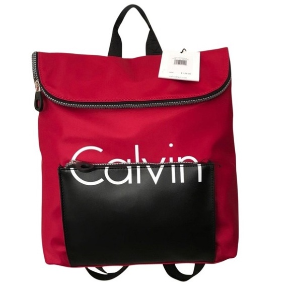 SOLD! ❤️CALVIN KLEIN: RARE Colorblock Backpack - Picture 3 of 8